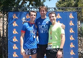 The winners' podium.