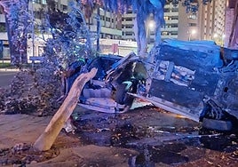 The scene of the crash in Almeria.