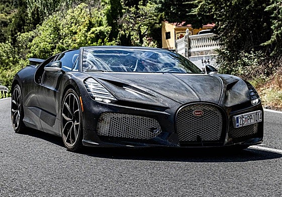 The Bugatti W16 Mistral car in the Sierra Nevada.