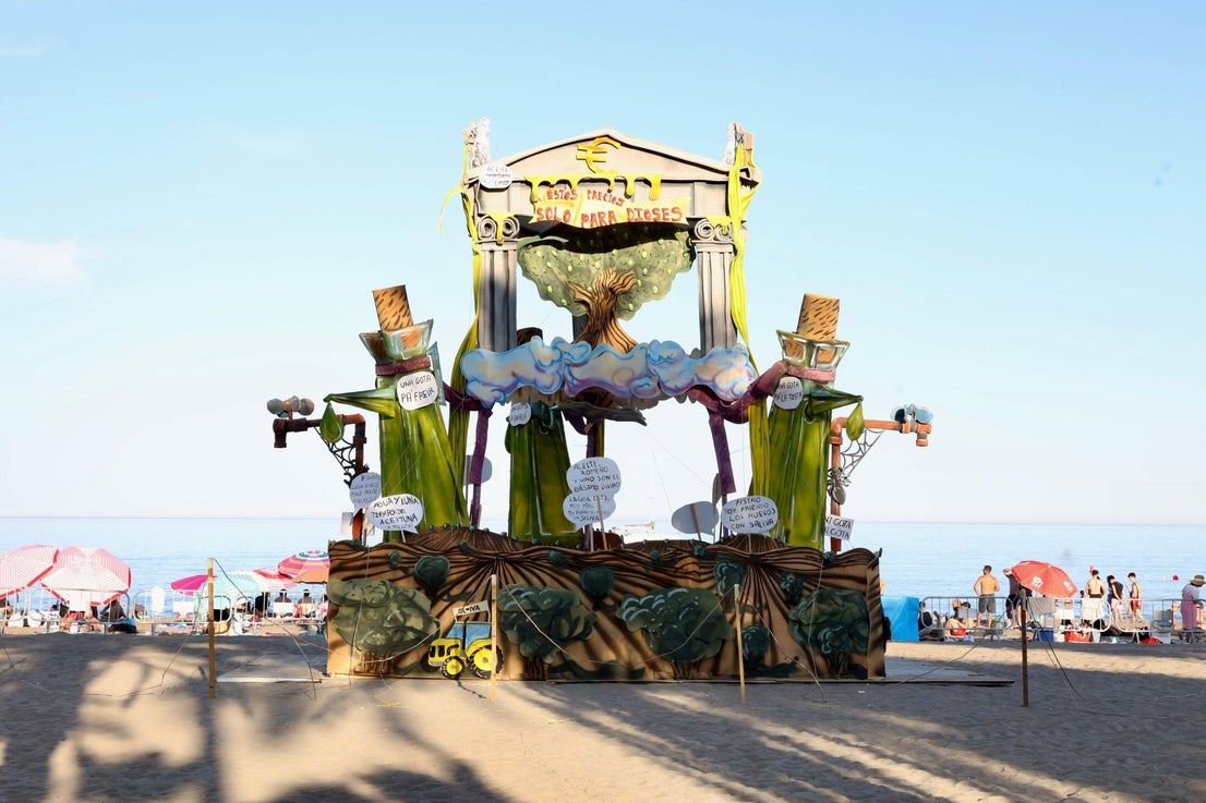 San Juan celebrations in Huelin, in Malaga city