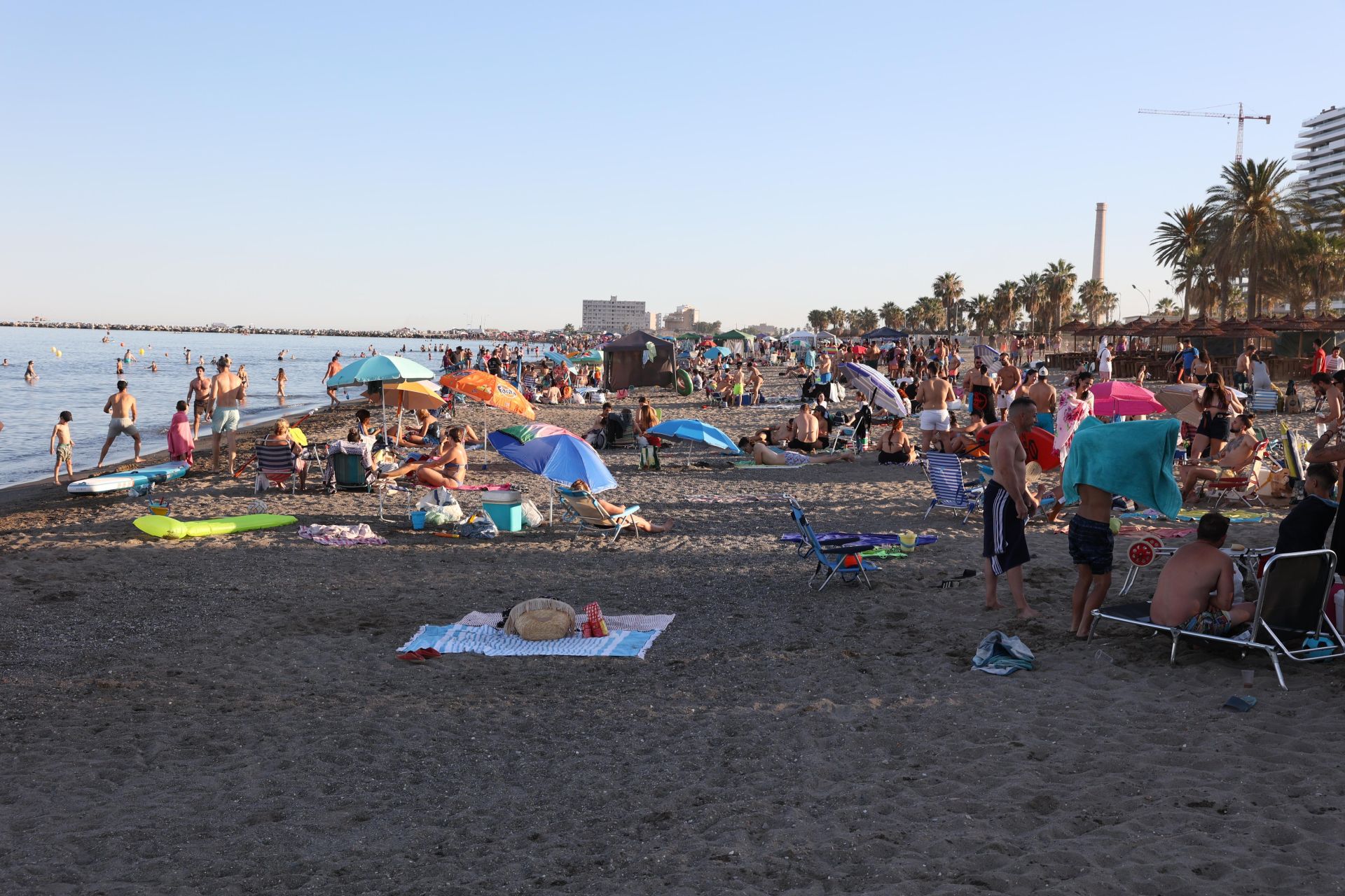 San Juan celebrations in Huelin, in Malaga city