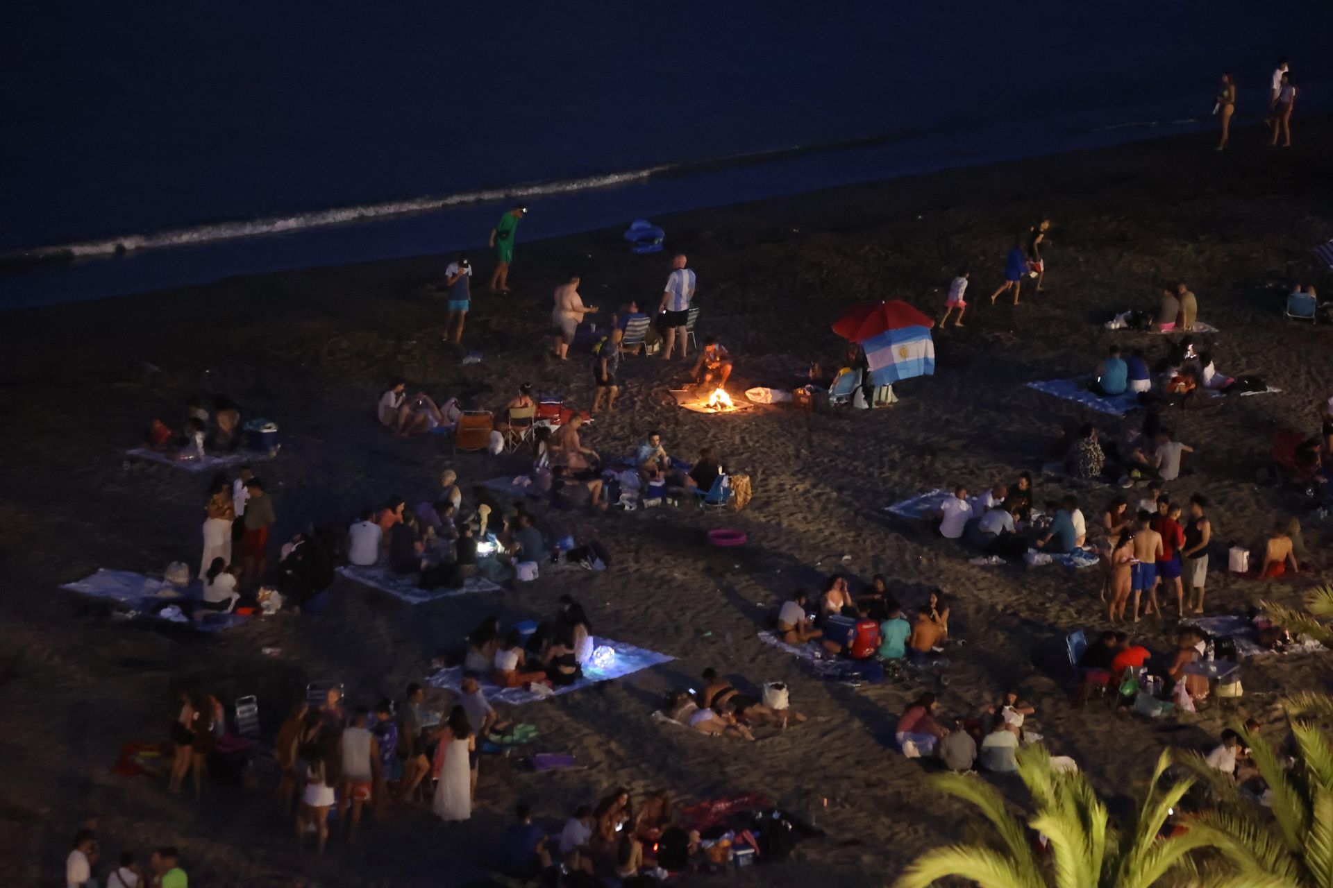 San Juan celebrations in Huelin, in Malaga city
