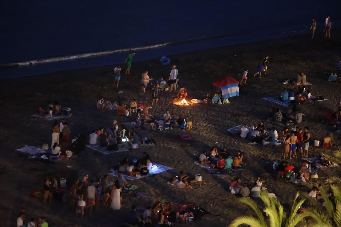 San Juan celebrations in Huelin, in Malaga city