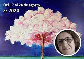 Eloisa Peñas with her winning design.