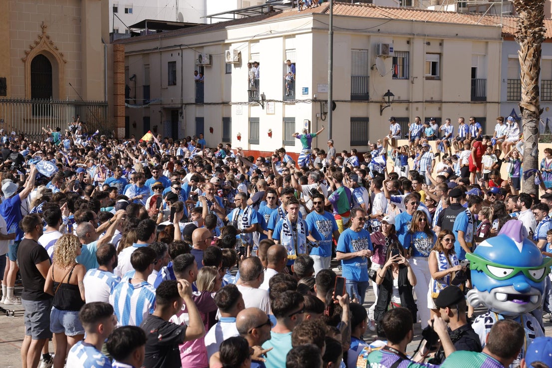 Fans celebrate Malaga CF's promotion as squad take open-top bus tour, in images