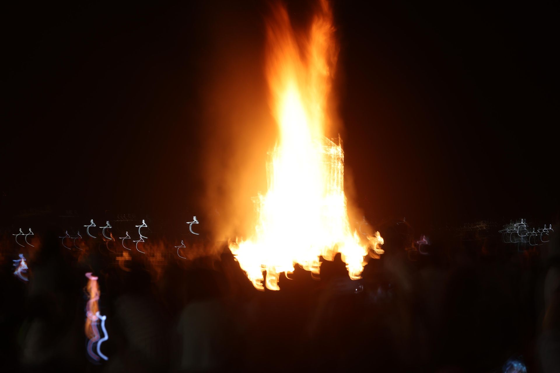 San Juan celebrations in Huelin, in Malaga city