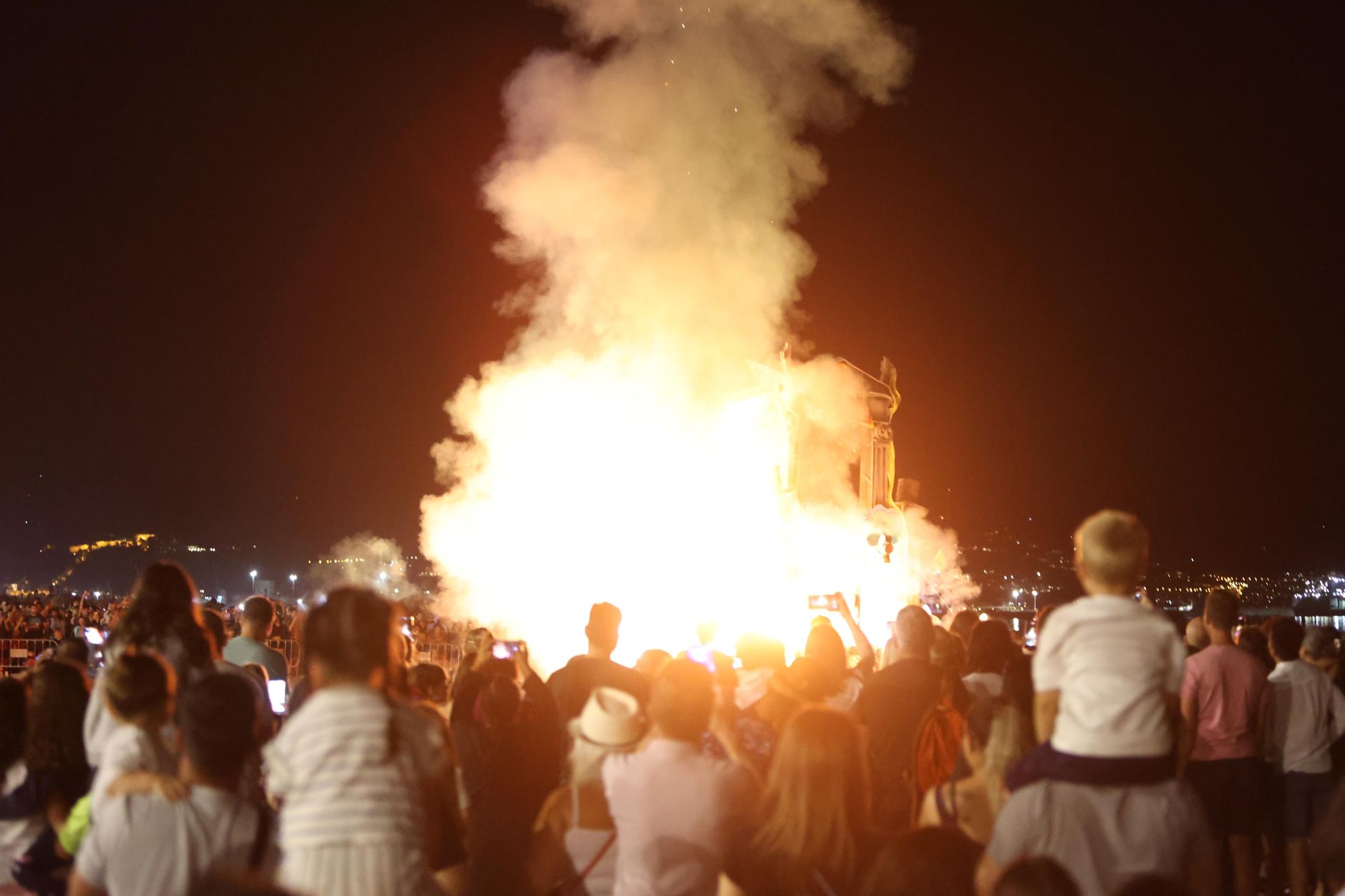 San Juan celebrations in Huelin, in Malaga city