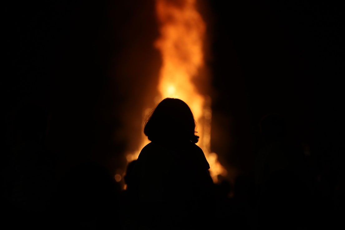 San Juan celebrations in Huelin, in Malaga city
