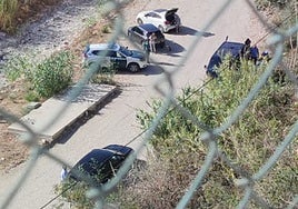 Guardia Civil vehicles in the area on Tuesday.