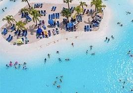 Europe's largest artificial lake with crystal-clear water.