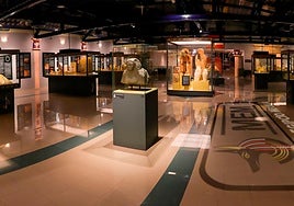 Image of the interior of the Egyptian Museum of Melilla, of the Gaselec Foundation.