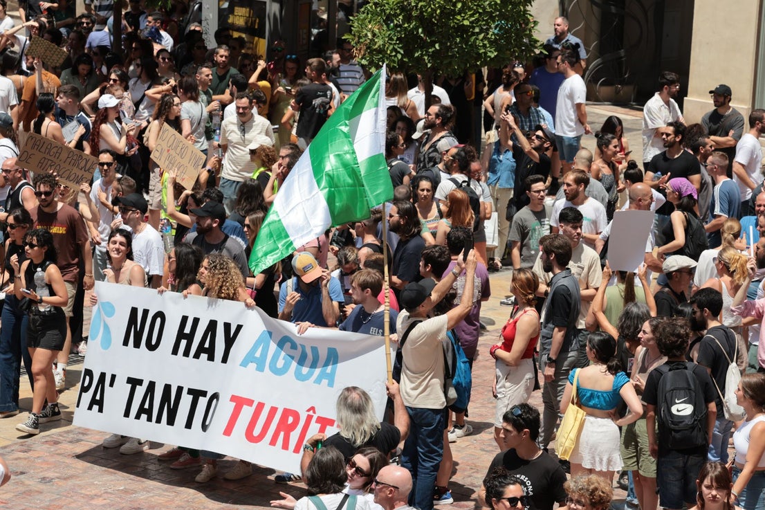 Housing crisis demonstration in Malaga, in pictures