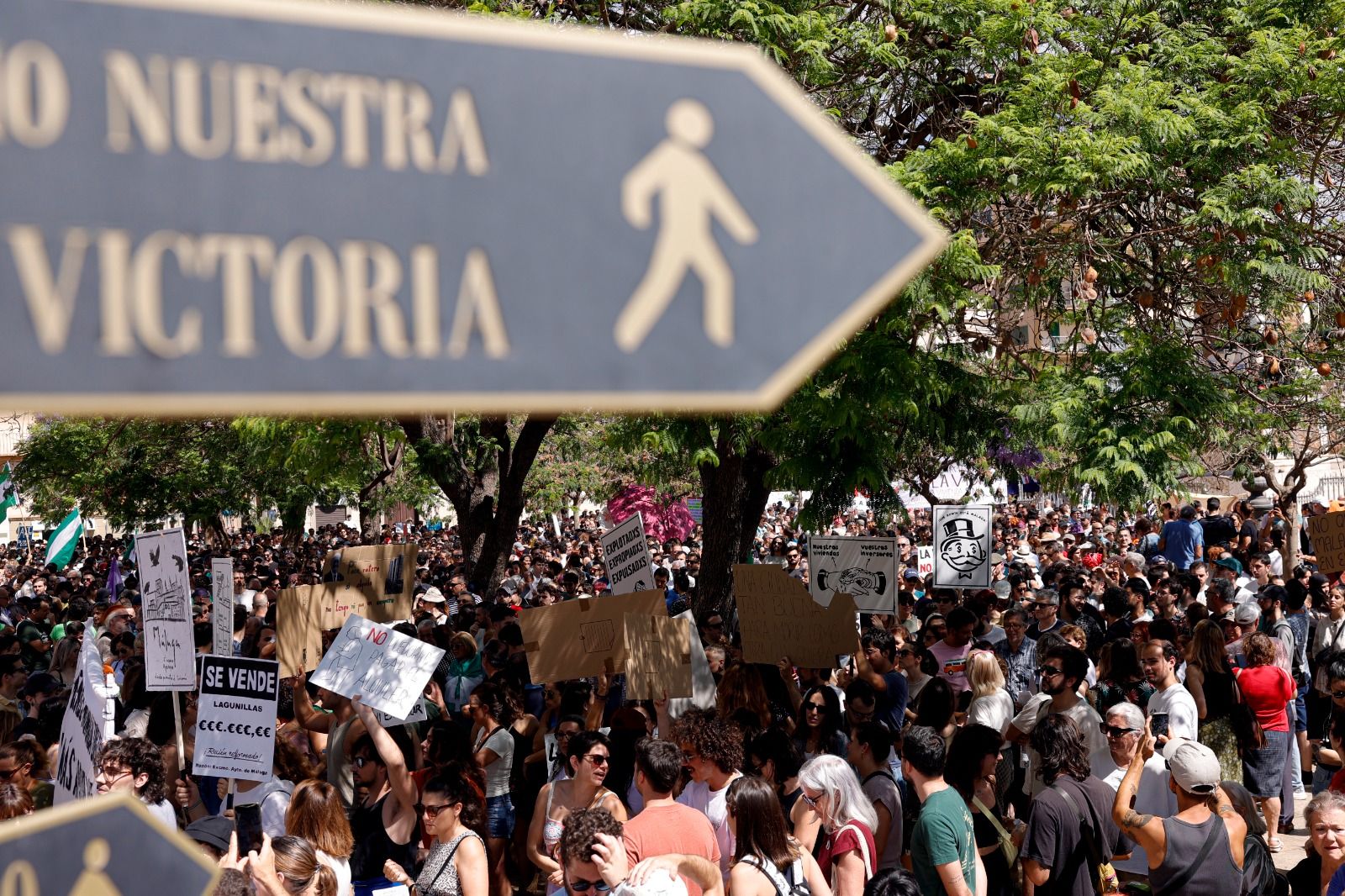 Housing crisis demonstration in Malaga, in pictures