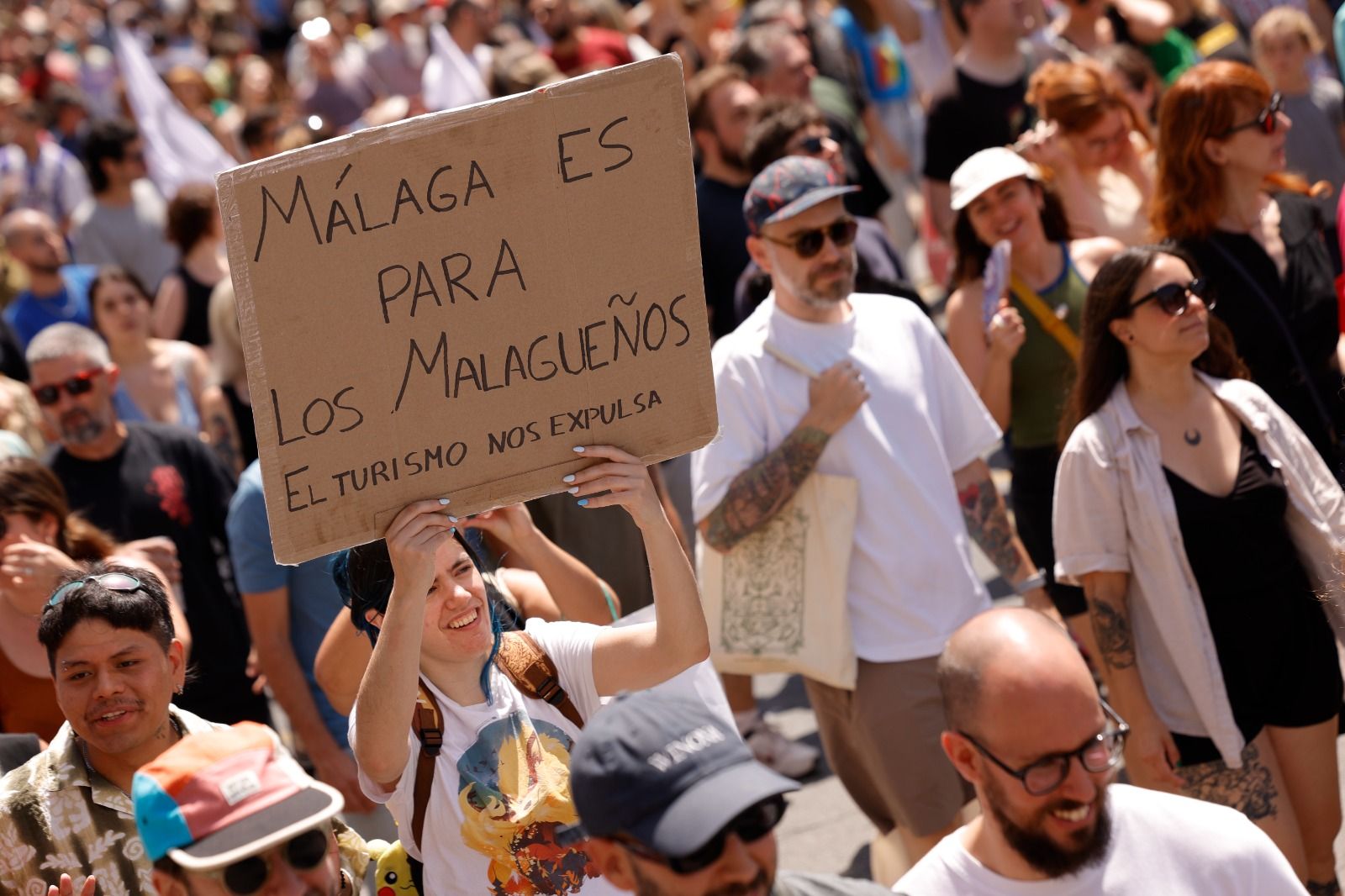 Housing crisis demonstration in Malaga, in pictures