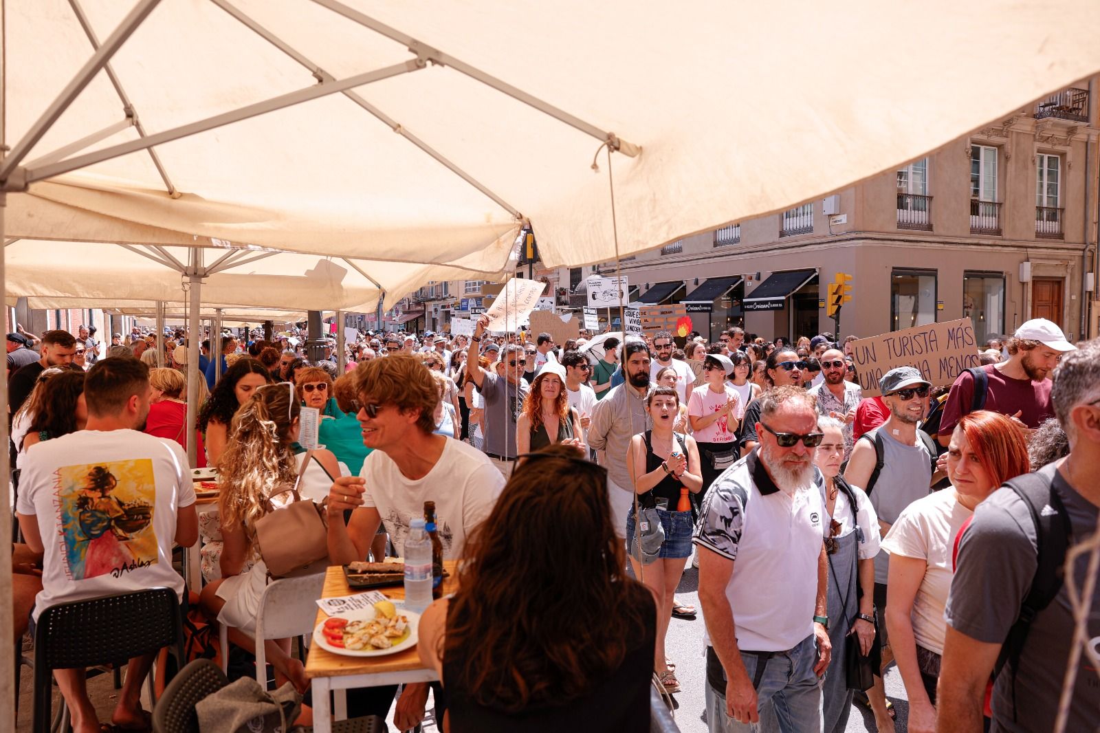 Housing crisis demonstration in Malaga, in pictures