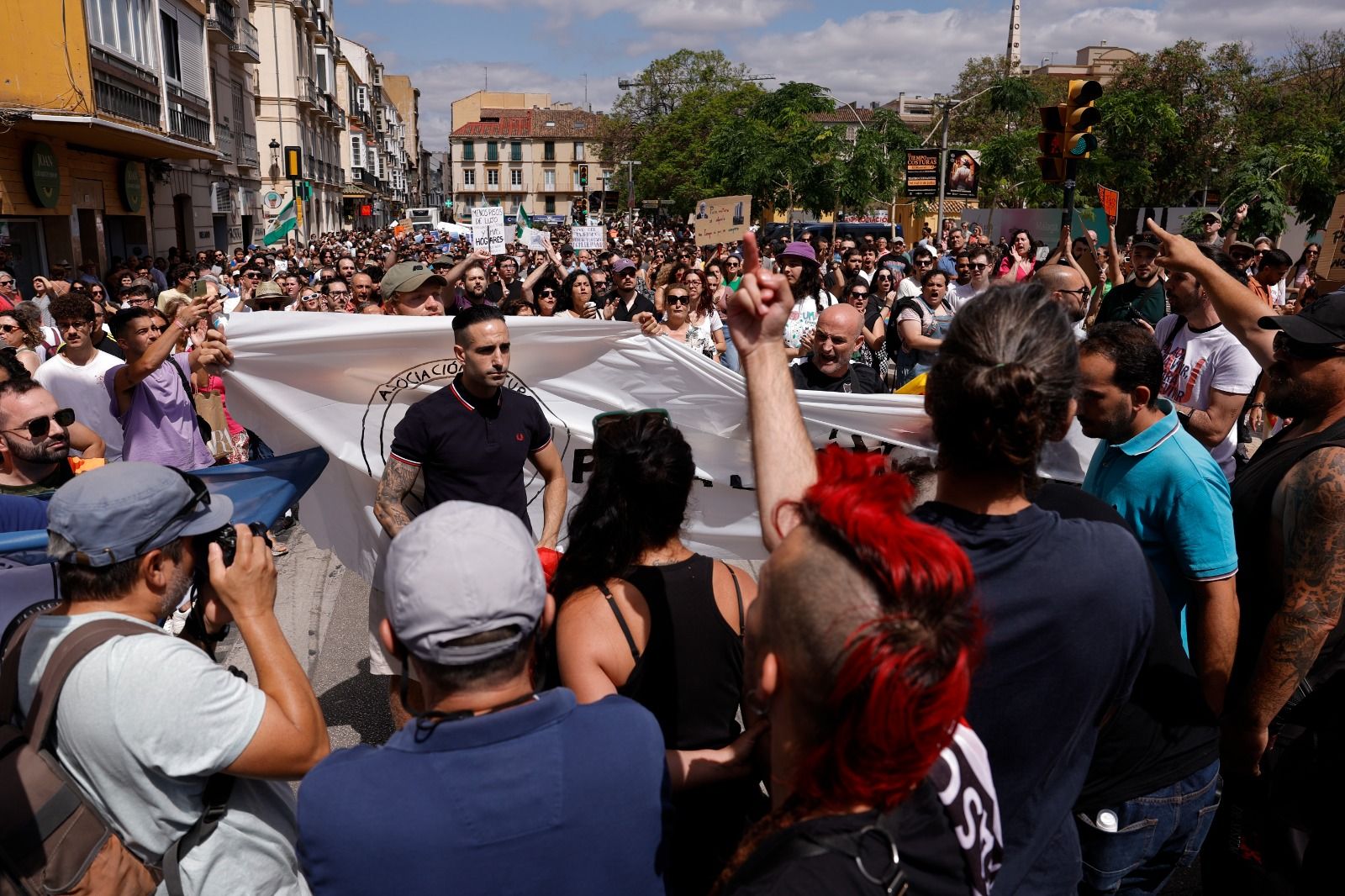Housing crisis demonstration in Malaga, in pictures