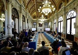 The forum at Malaga city hall on Tuesday.