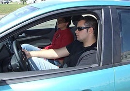 A driver with sunglasses on - a common sight in Spain, but choose your glasses wisely.