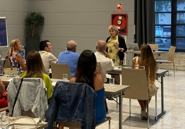 Boada, during her presentation to other colleagues in Malaga.