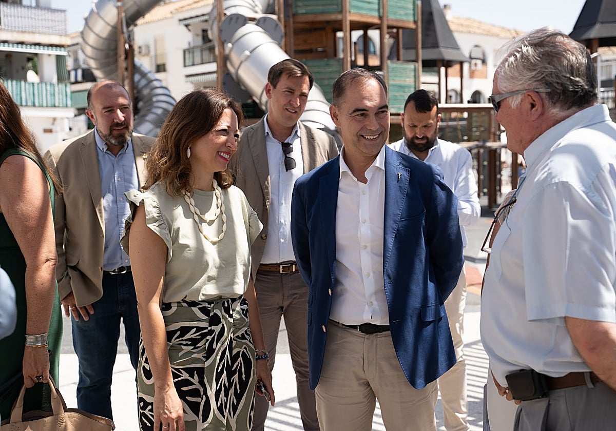 Patricia Navarro and Juan Antonio Lara in Arroyo de la Miel on Thursday.