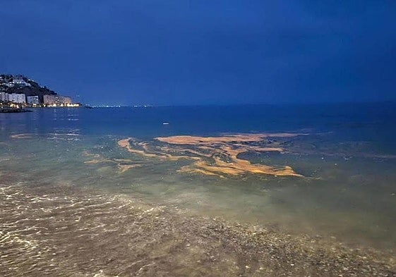 La Velilla beach with the bioluminescence.