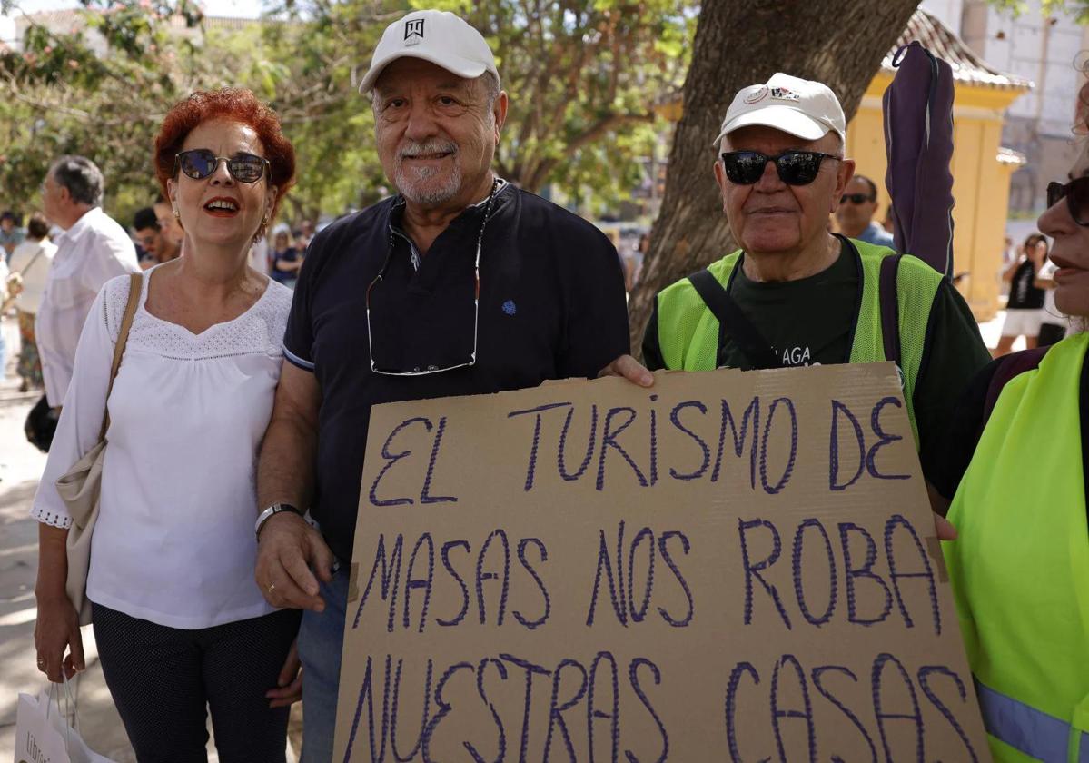 One of the banners spotted during the housing crisis protest in Malaga city last weekend.