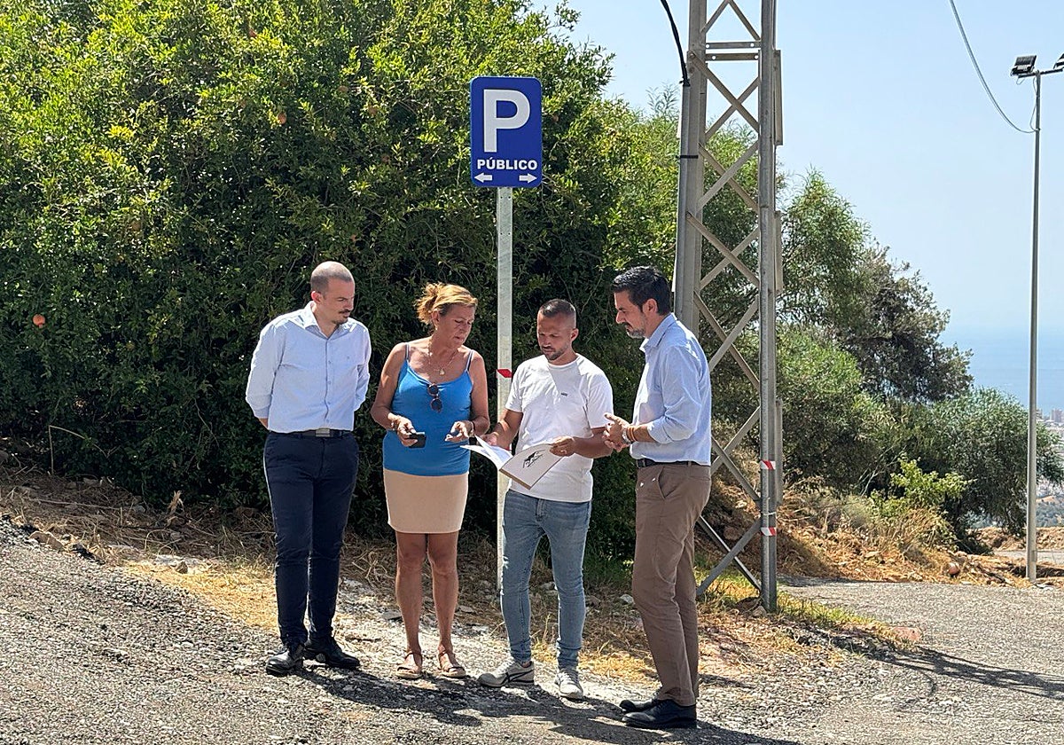 Councillors at the site where the new facility has been created.