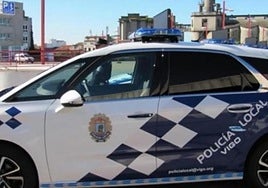 Local Police car in Vigo, Spain.