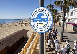 Tsunami warning in Chipiona, Andalucía.