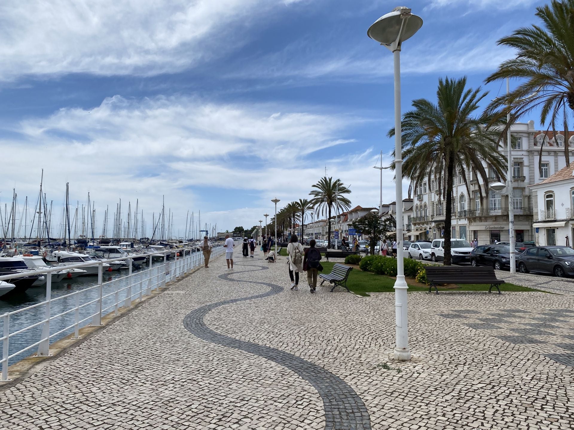 The promenade in the Portuguese town of Santo António.