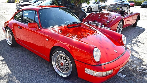 Classic sports car cavalcade through Guadalhorce valley