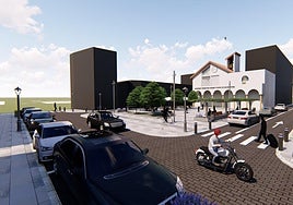 Audiovisual montage of what the square would look like after the reform proposed by the town hall.