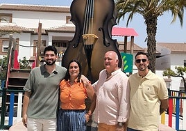 Inauguration of one of the new sculptures.