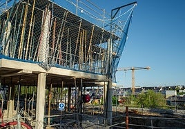 Housing under construction.