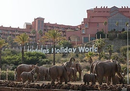 View of the complex with the iconic elephant roundabout.