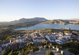 View of a reservoir in Malaga province.