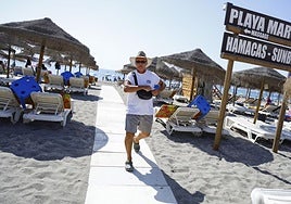 The family business. Ulrico Quevedo has been renting out sunbeds for 27 years.