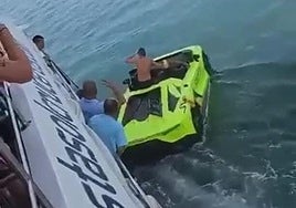 This is the scary moment a small pleasure craft collided with a dolphin-watching vessel on the Costa del Sol