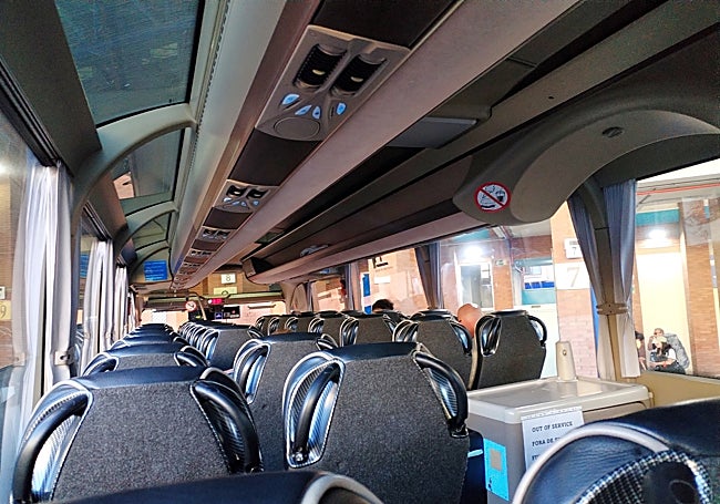 Departure from Malaga bus station.