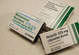 Medicines containing metamizole that are frequently prescribed in Spain.