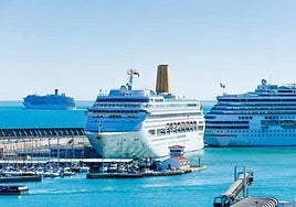 File image of cruise ships in Malaga port.