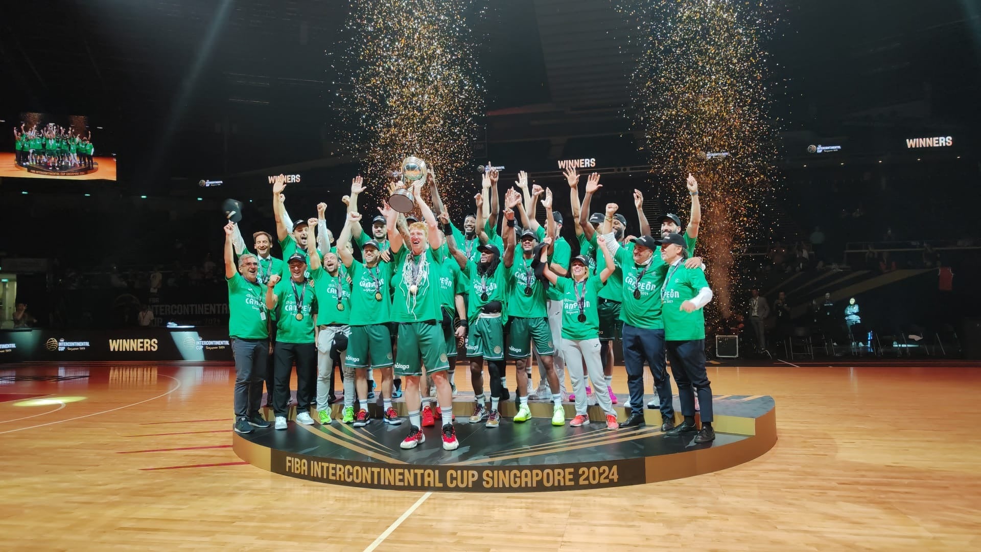 The best photos from Malaga-based Unicaja basketball team's victory at Intercontinental Cup final in Singapore
