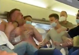 A fight between two passengers sparked by a refusal to wear a face mask on a flight to Ibiza in August 2020.