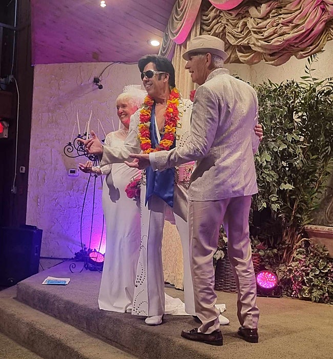Tying the knot in Las Vegas.