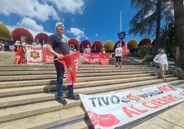 Former Tivoli workers demanding the reopening of the park on its 50th birthday.