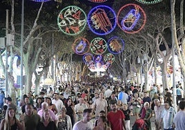 Thousands of people at the fairground during last year's fair.