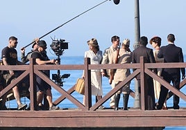 Filming of the series We Were The Lucky Ones at Marbella Club.