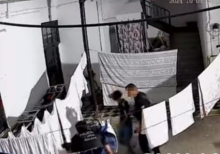 A still from the video circulating on social media.