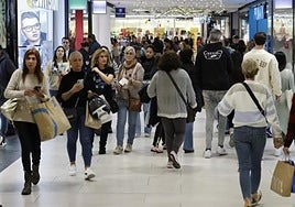 File image of shoppers.