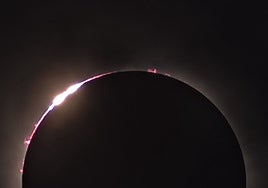 Total eclipse captured by Blanca Troughton from Malaga last April in Texas.